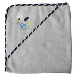 Bath towel “stork”- Grey