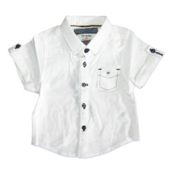 Short Sleeves Shirt Collar – White