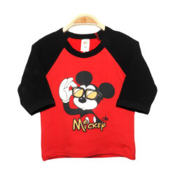 T-Shirt “Mickey Mouse” – Red & Black